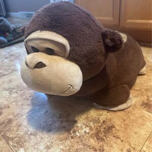 Plush ride on monkey